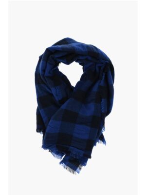 Destin Checked Scarf with Fringes