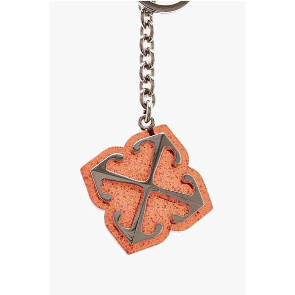 Off-White Brass JITNEY Keyring with Pendant - Image 2