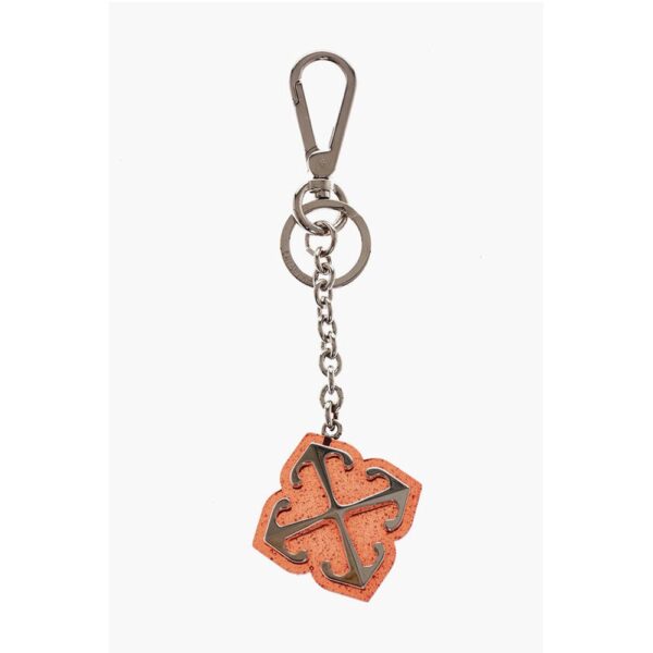 Off-White Brass JITNEY Keyring with Pendant - Image 3