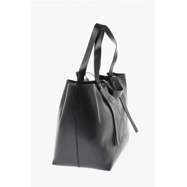 Off-White Solid Color Leather Weekend Bag - Image 2