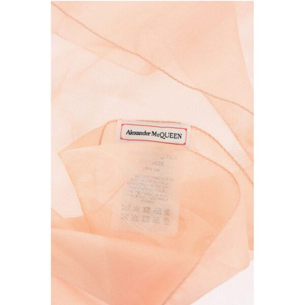 Alexander McQueen Silk Solid Color Foulard - Image 4