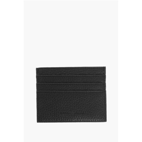 Armani EMPORIO Textured Leather Card Holder with Embossed Logo - Image 2