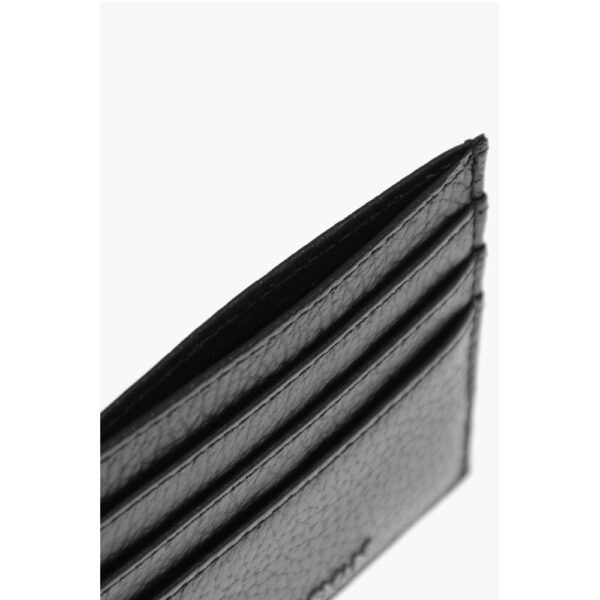 Armani EMPORIO Textured Leather Card Holder with Embossed Logo - Image 3
