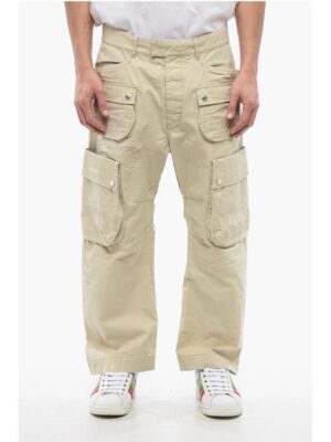 Dsquared² Cargo MULTIPOCKETS Pants With Distressed Effect