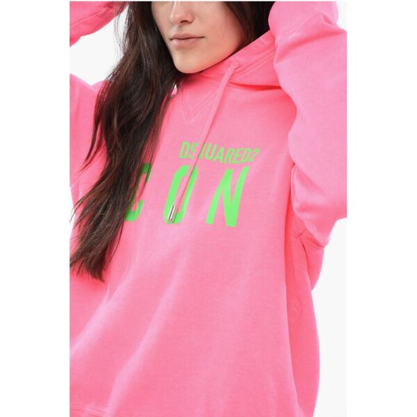 Dsquared² Brushed Cotton NEON ICON Hoodie - Image 3
