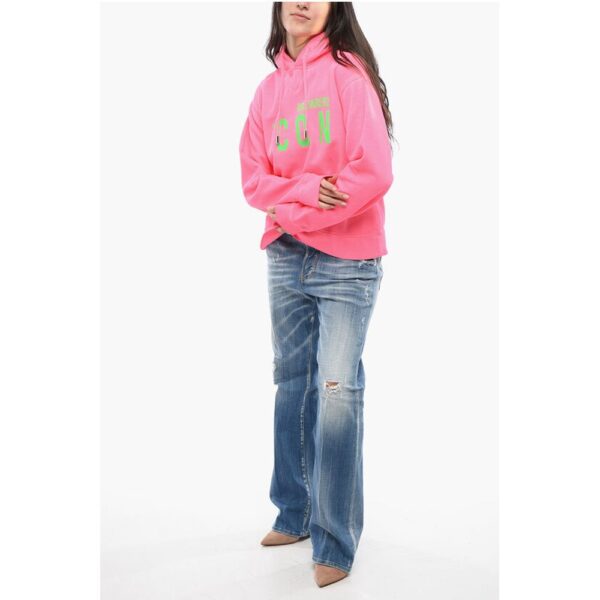 Dsquared² Brushed Cotton NEON ICON Hoodie - Image 4