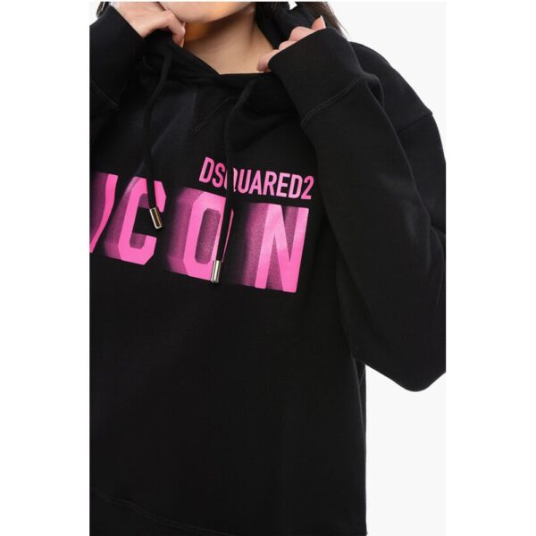 Dsquared² Brushed Cottton BLURRED ICON Hoodie - Image 3