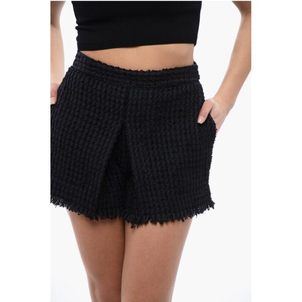 Dsquared² Front Pleated Tweed Shorts - Image 3