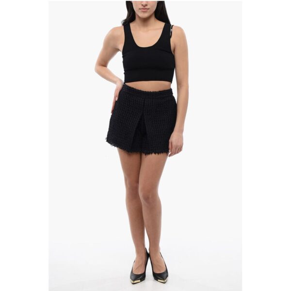 Dsquared² Front Pleated Tweed Shorts - Image 4