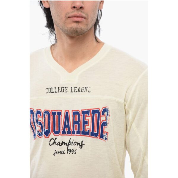 Dsquared² Football Fit Long Sleeved T-shirt - Image 3