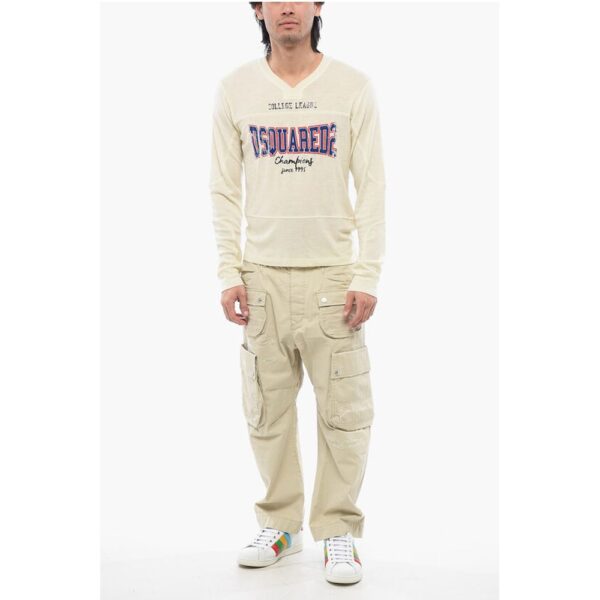 Dsquared² Football Fit Long Sleeved T-shirt - Image 4