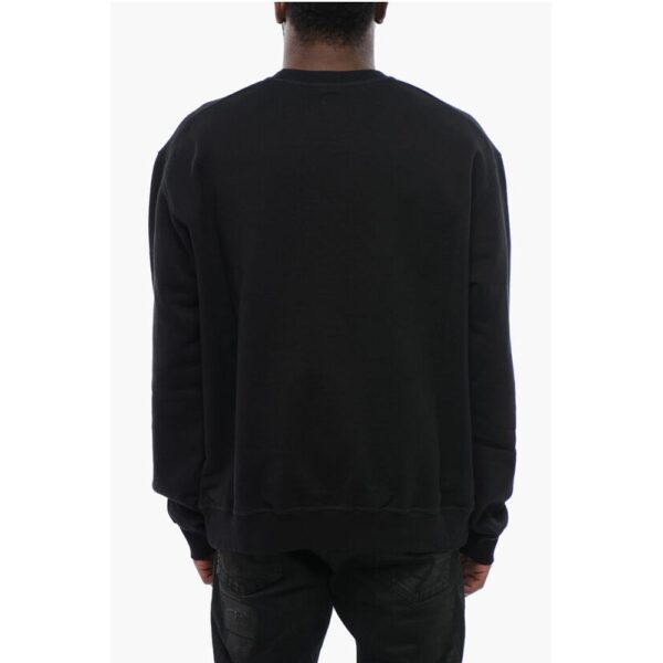 Dsquared² Brushed Cotton Crewneck Sweatshirt With Sequined Logo - Image 2