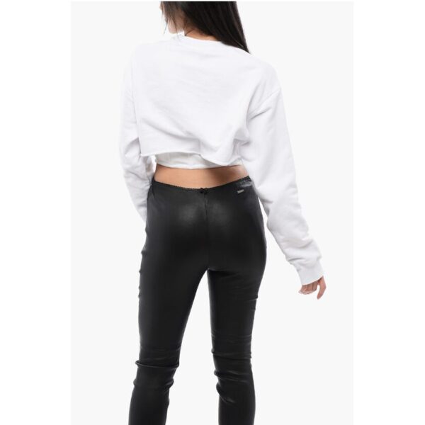 Dsquared² Cropped Fit ROCK Sweatshirt with Corset Detail - Image 2