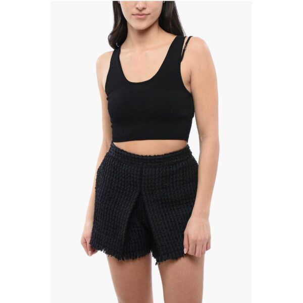 Dsquared² Knitted PIXELED ICON Crop Top
