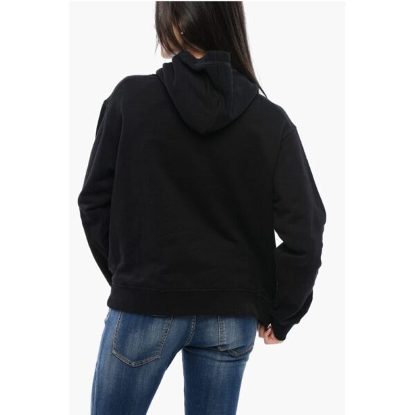 Dsquared² Brushed Cotton Hoodie with See Through Insert - Image 2