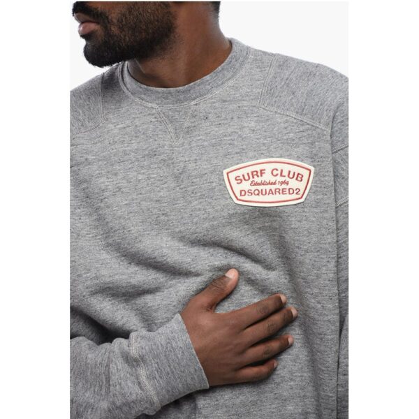 Dsquared² Cipro Fit Brushed Cotton SURF CLUB Crewneck Sweater - Image 3