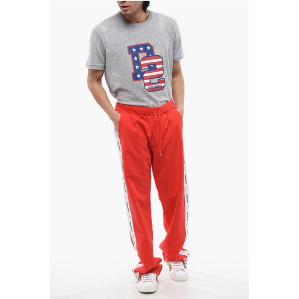 Dsquared² Brubs Fit Brushed Cotton Joggers With Contrasting Bands - Image 4