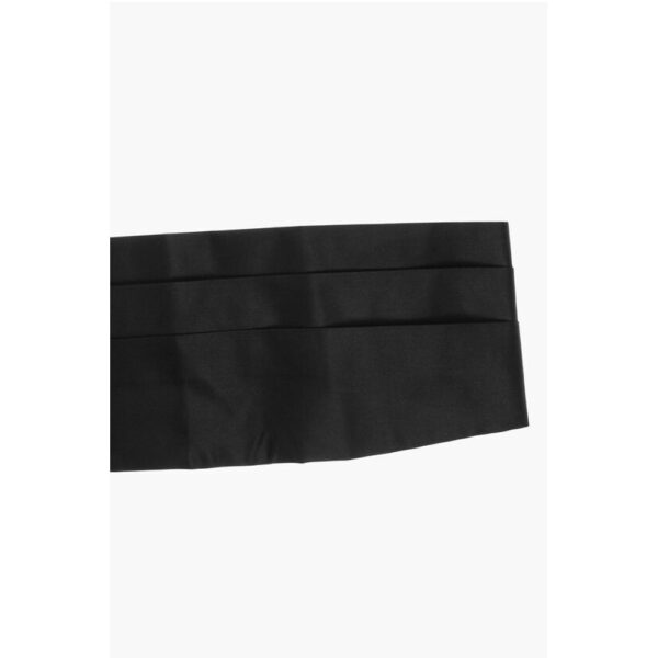 Armani EMPORIO Solid Color Silk Sash Belt - Image 2