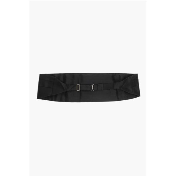 Armani EMPORIO Solid Color Silk Sash Belt - Image 3