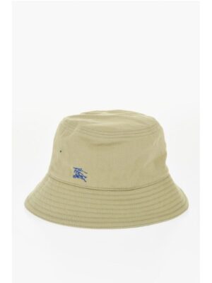 Burberry Solid Color Bucket Hat with Embroidered Logo