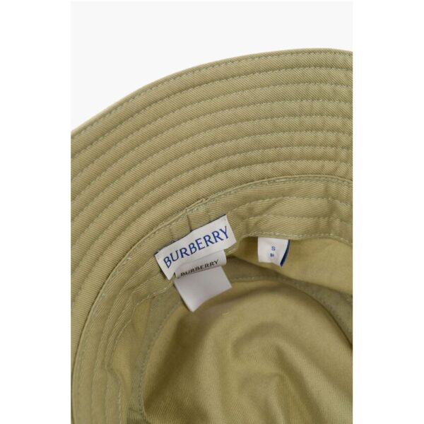 Burberry Solid Color Bucket Hat with Embroidered Logo - Image 4