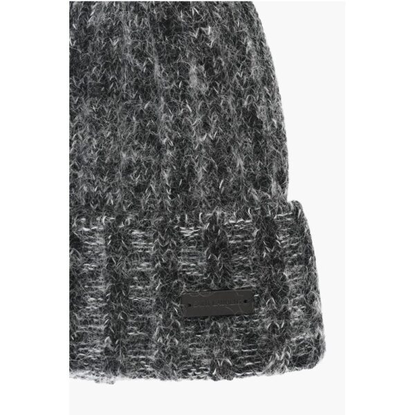 Saint Laurent Wool Blend Beanie with Logo Patch - Image 2