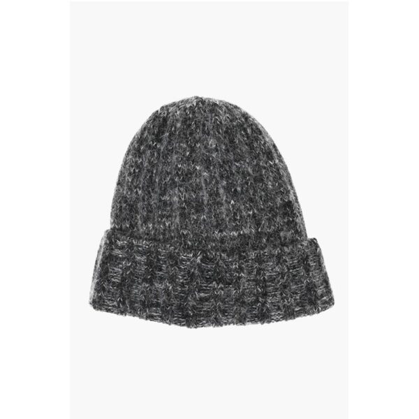 Saint Laurent Wool Blend Beanie with Logo Patch - Image 3