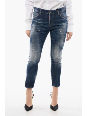 Dsquared² Lived-in Effect Cool Girl Fit Denims 15cm