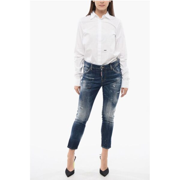 Dsquared² Lived-in Effect Cool Girl Fit Denims 15cm - Image 4