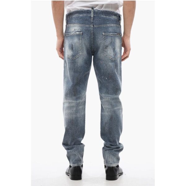 Dsquared² Stone Washed COOL GUY Jeans With Allover Rhinestones 17 cm - Image 2
