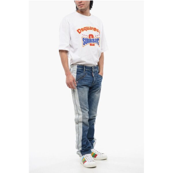 Dsquared² Cool Guy STRIPPER Jeans With Side Buttons 18 cm - Image 4