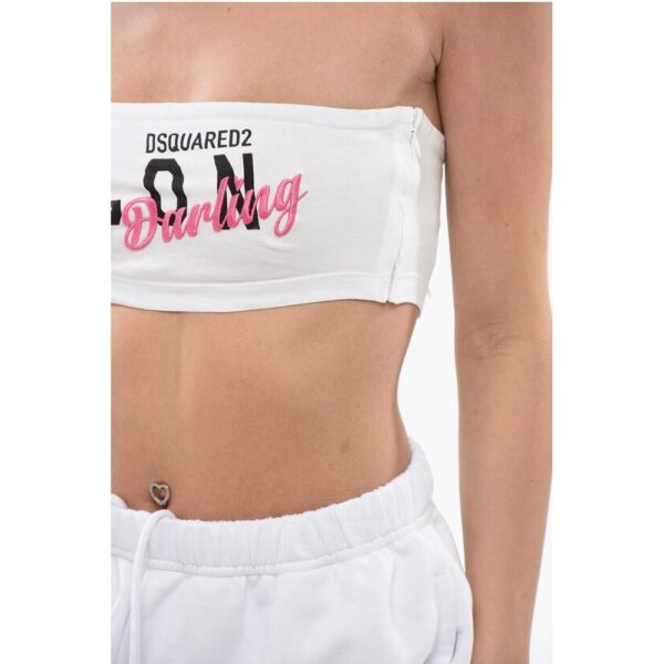 Dsquared² Printed Embroidered ICON DARLING Tube Top - Image 3