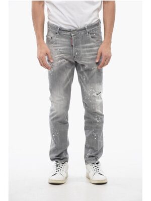 Dsquared² Distressed SKATER Denims with Paint Motif