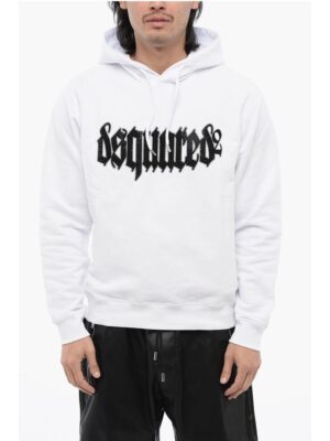 Dsquared² Cool-fit Hoodie Sweatshirt with Rhinestones