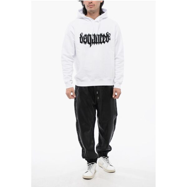 Dsquared² Cool-fit Hoodie Sweatshirt with Rhinestones - Image 4