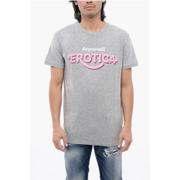 Dsquared² Muscle Fit T-shirt with Distressed Effect