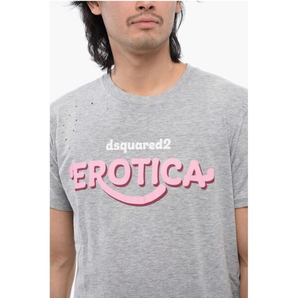 Dsquared² Muscle Fit T-shirt with Distressed Effect - Image 3