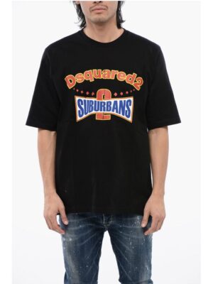 Dsquared² Crew Neck D2 SUBURBAN Skater Fit Cotton T-Shirt