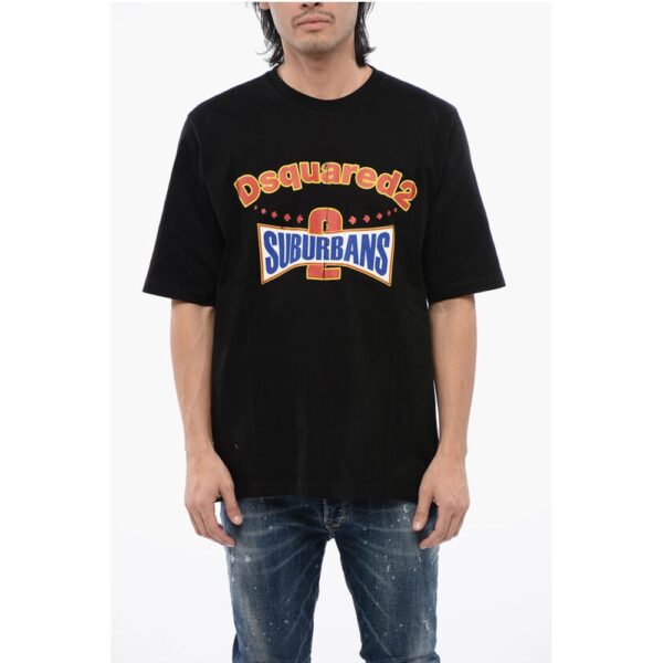 Dsquared² Crew Neck D2 SUBURBAN Skater Fit Cotton T-Shirt