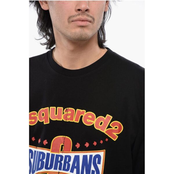 Dsquared² Crew Neck D2 SUBURBAN Skater Fit Cotton T-Shirt - Image 3