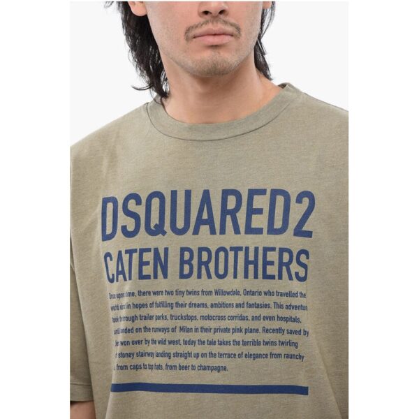 Dsquared² Cotton Blend ONCE UPON A TIME Loose Fit T-Shirt - Image 3