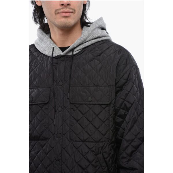 Dsquared² Quilted Jacket with Fleece Hood - Image 3