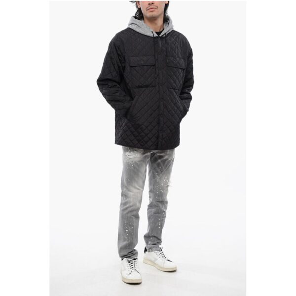 Dsquared² Quilted Jacket with Fleece Hood - Image 4