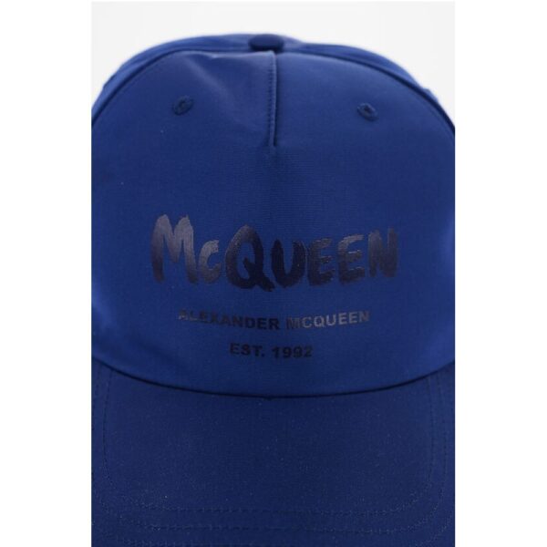 Alexander McQueen Solid Color Cap with Printed Logo - Image 3