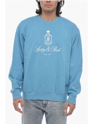 Sporty & Rich Logo Print Crewneck Sweatshirt