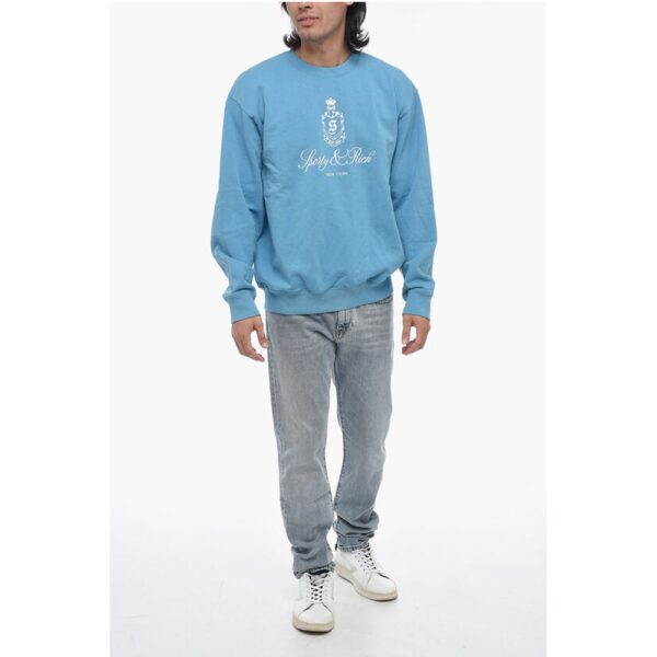Sporty & Rich Logo Print Crewneck Sweatshirt - Image 4