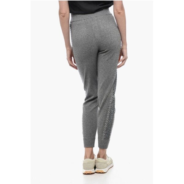 Philipp Plein Knitted KELLY Joggers with Rhinestoned Detail - Image 2