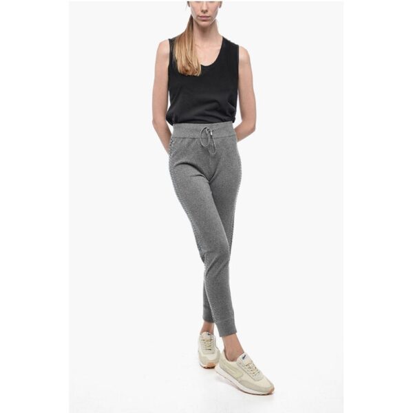 Philipp Plein Knitted KELLY Joggers with Rhinestoned Detail - Image 4