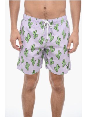 Yes I Am Cactus Printed Boxer Swimshort