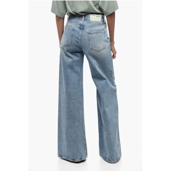 Off-White MAIN LABEL Mid Wash Flared Fit Denims 30cm - Image 2